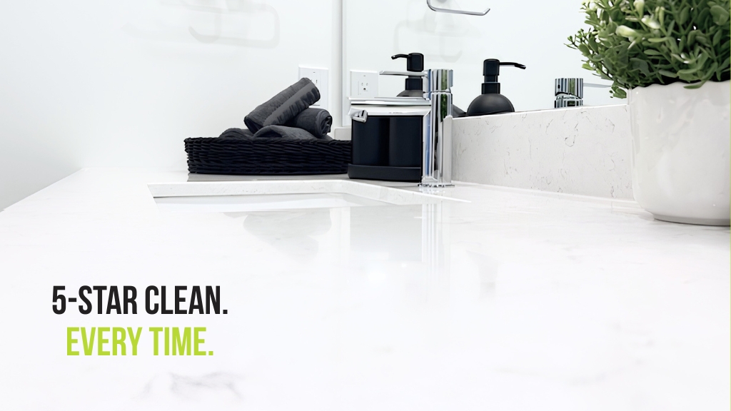 5-star clean bathroom with fresh towels and amenities - Golden BC